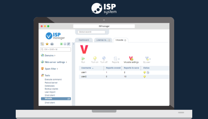 ISPmanager: Virusdie website security tool is available now