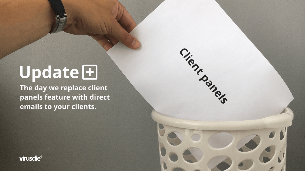 Replacing Virusdie client panels for per-site reports sharing