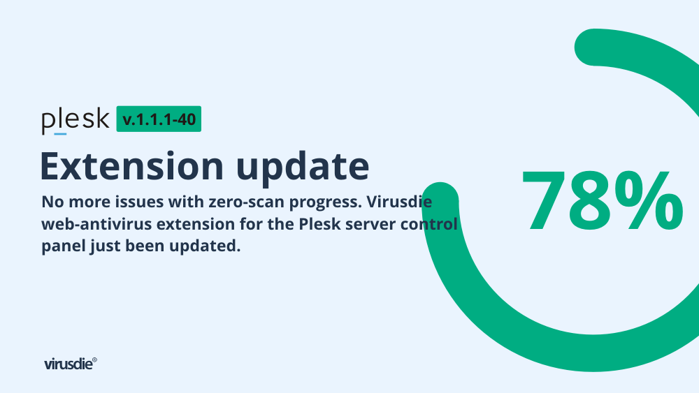 Plesk Virusdie zero scan progress