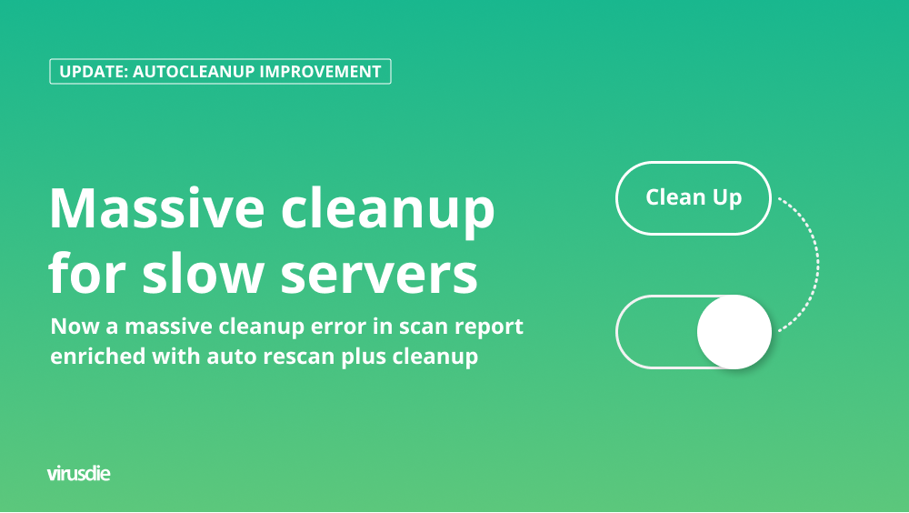 Malware cleanup for slow servers