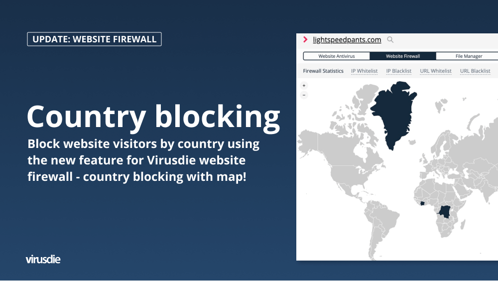 Country blocking feature for the website firewall