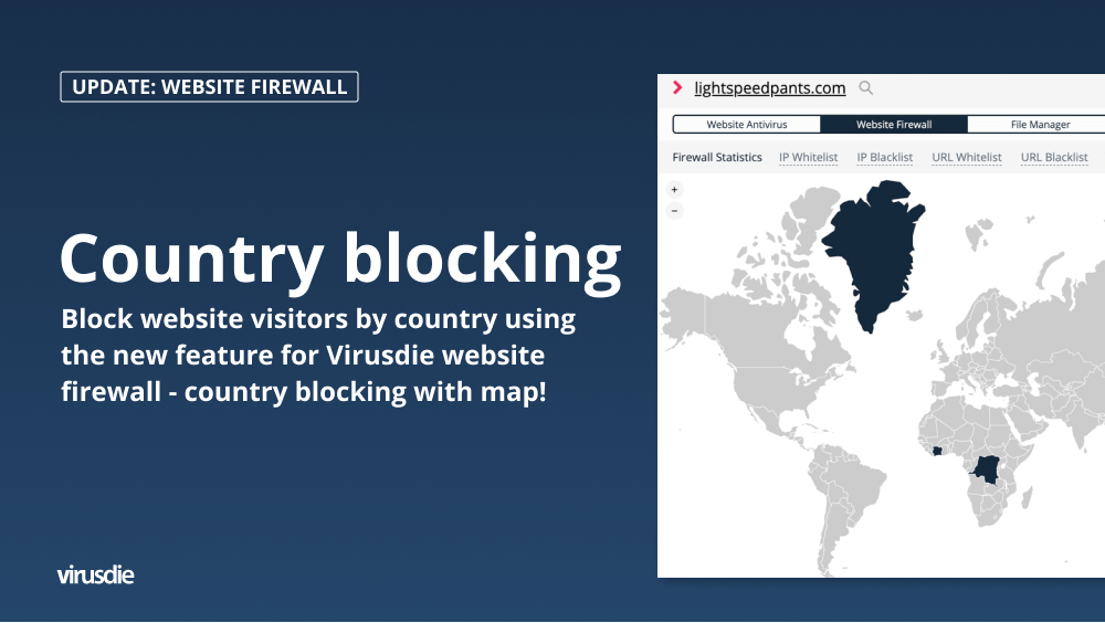 Firewall update Block website visitors by country with one click