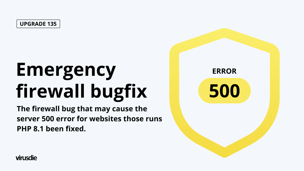 bugfix for website firewall to fix the bug that may cause the error 500 on your web-servers