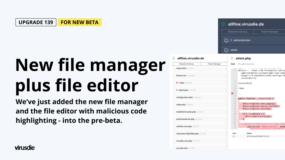 The new file manager plus the file editor