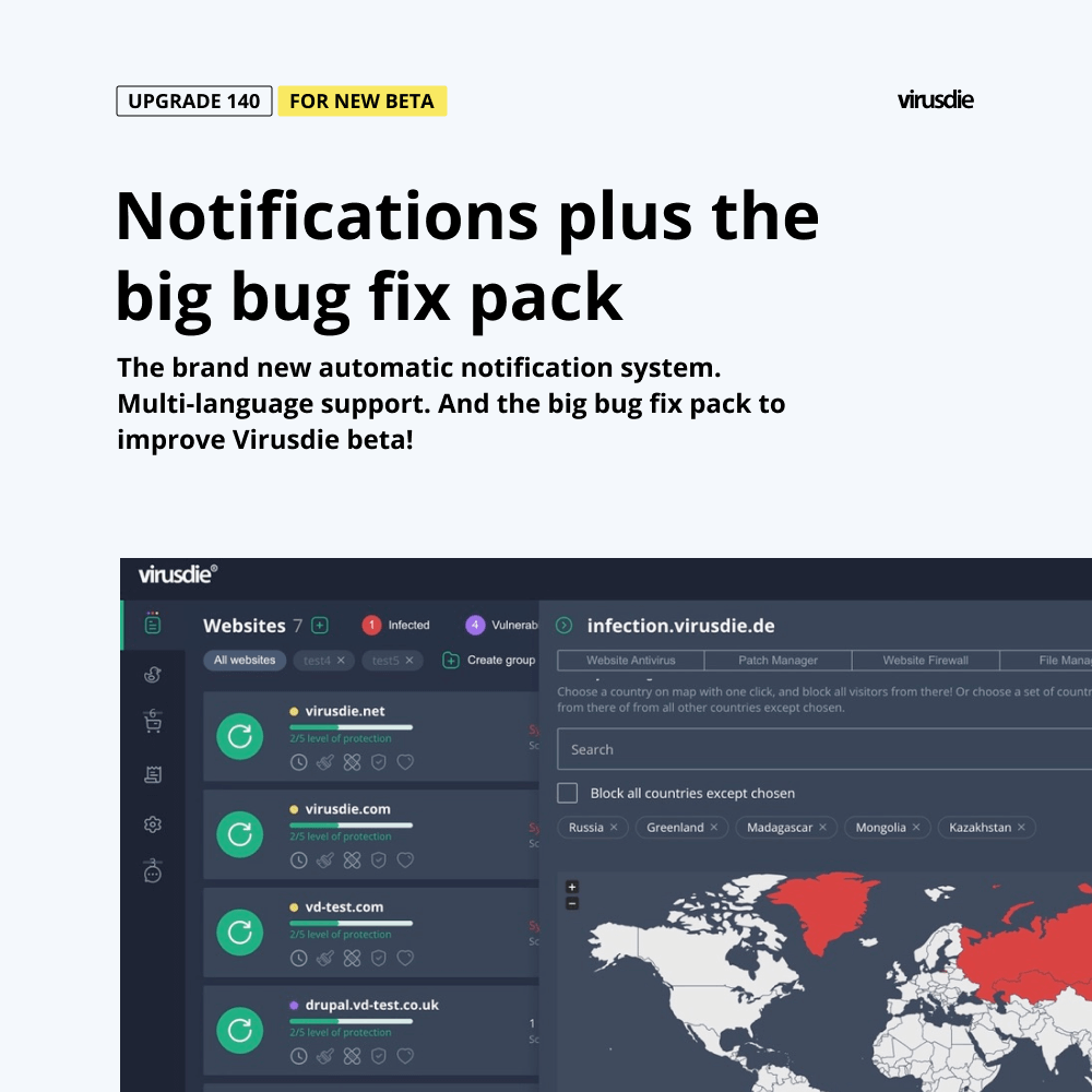 Virusdie upgrade 140