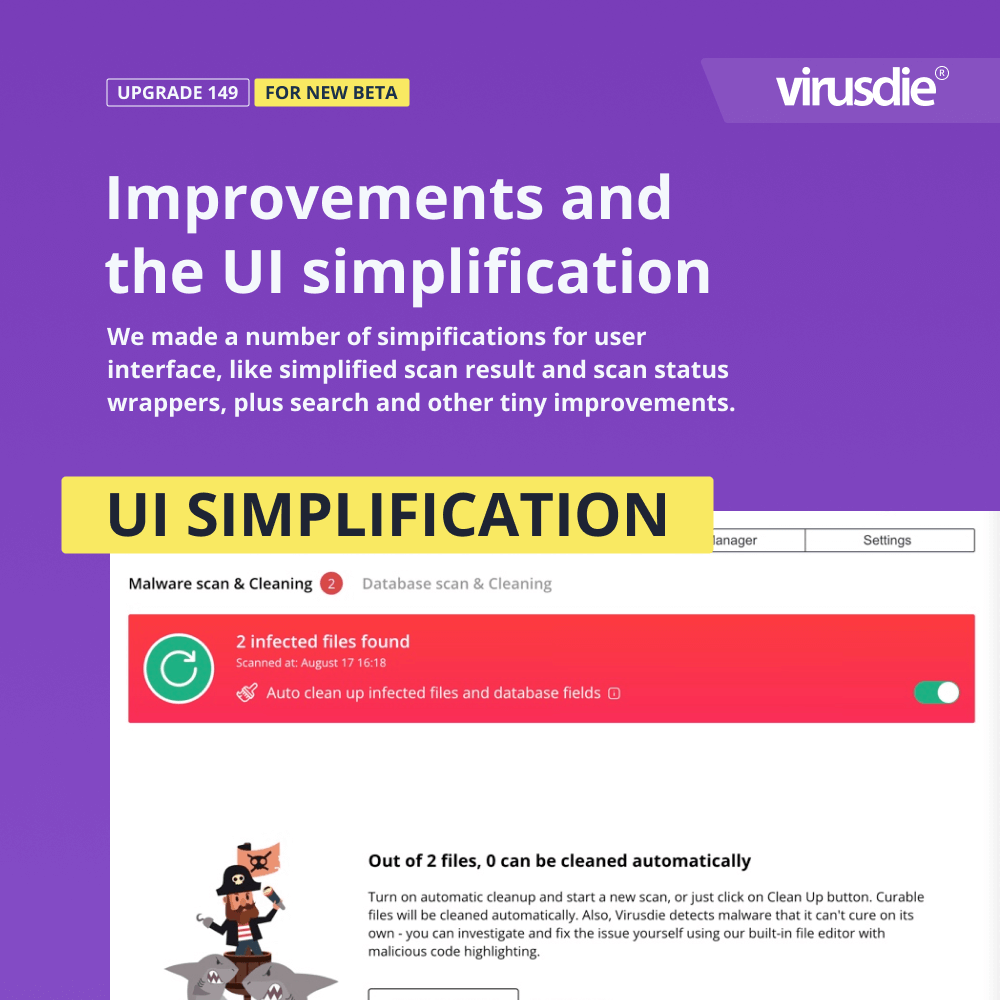 virusdie scan reports simplification