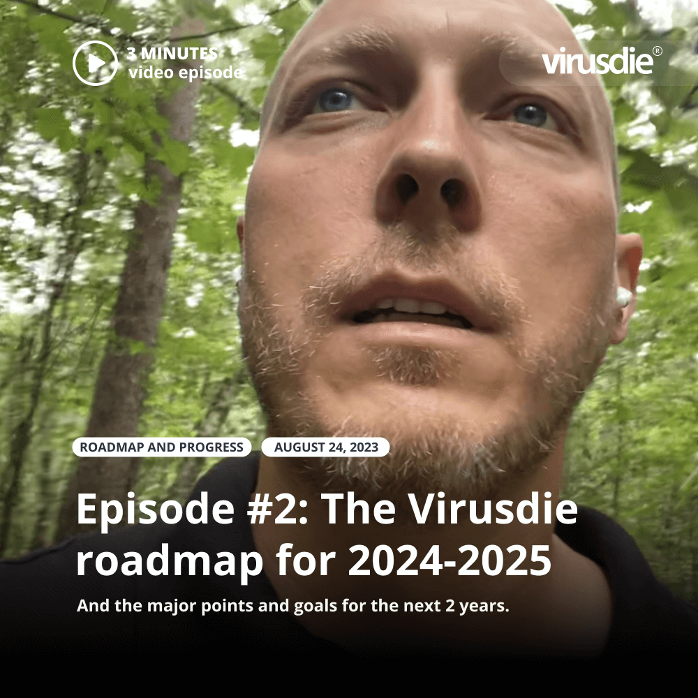 AUGUST 24, 2023 Episode 2 The Virusdie roadmap for 2024 2025. Key