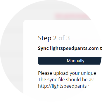Step 2 of 3. Sync your website to Virusdie